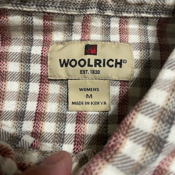 WOOLRICH Red and Gray Plaid Checkered Outdoors women's size M - Picture 5 of 7